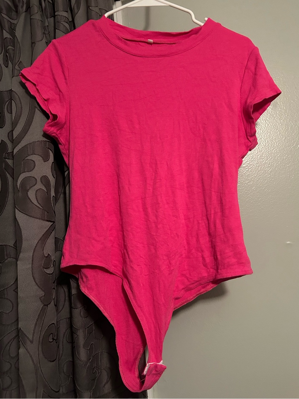 Women's Hot Pink Short-Sleeve Bodysuit